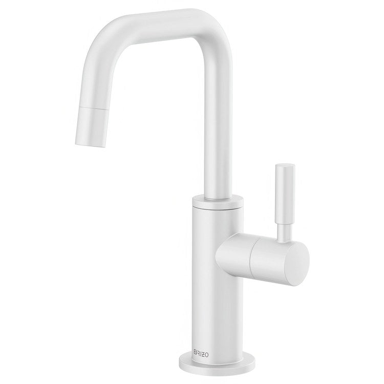 Beverage Faucet Jason Wu for Brizo 1 Lever ADA Matte White Square 360 DEG Swivel 1 Hole Diamond Seal 1.5 Gallons per Minute - Image 1