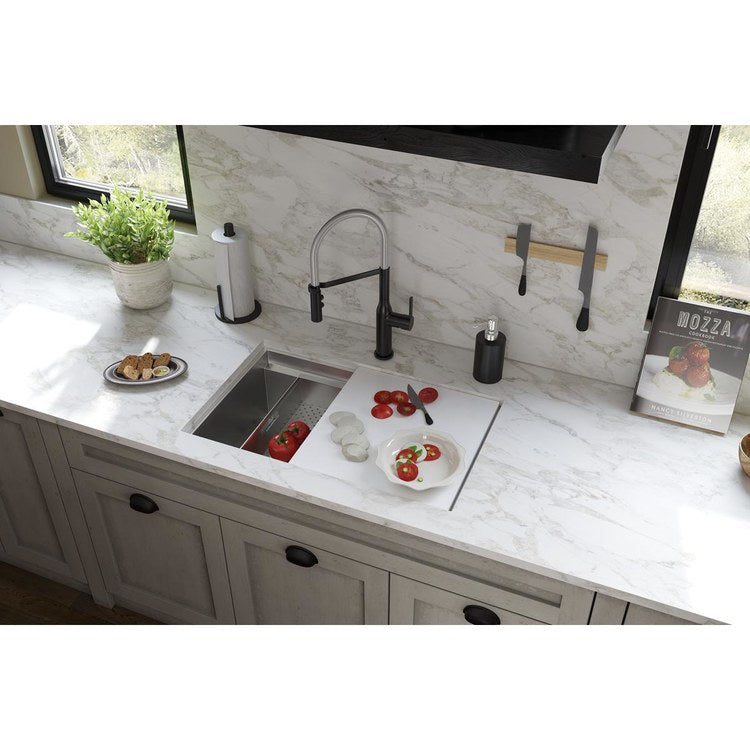 Sink Kit Circuit Chef 33 Inch 1 Bowls Stainless Steel/White Undermount - Image 2