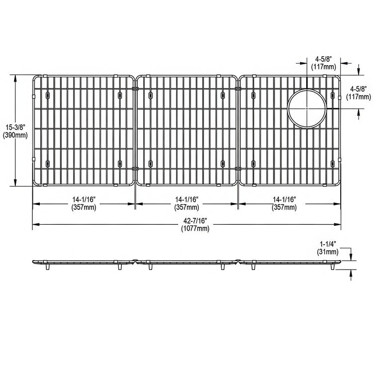 Sink Grid Circuit Chef Silver Stainless Steel for Sink - Image 3