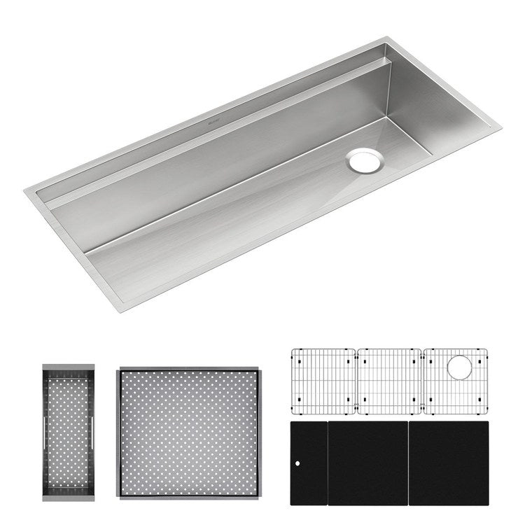 Sink Kit Circuit Chef 46 Inch 1 Bowls Stainless Steel/Black Undermount - Image 1