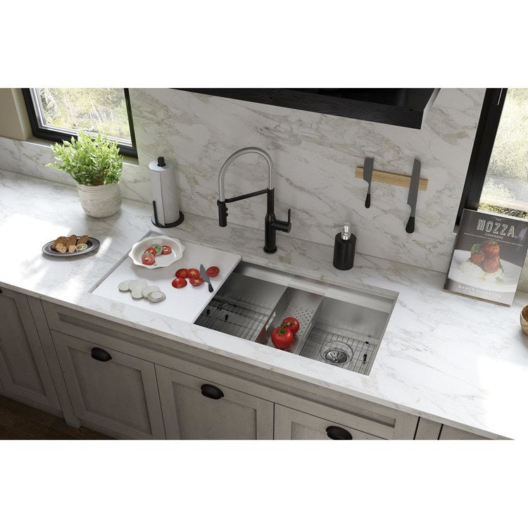 Sink Kit Circuit Chef 46 Inch 1 Bowls Stainless Steel/White Undermount - Image 2