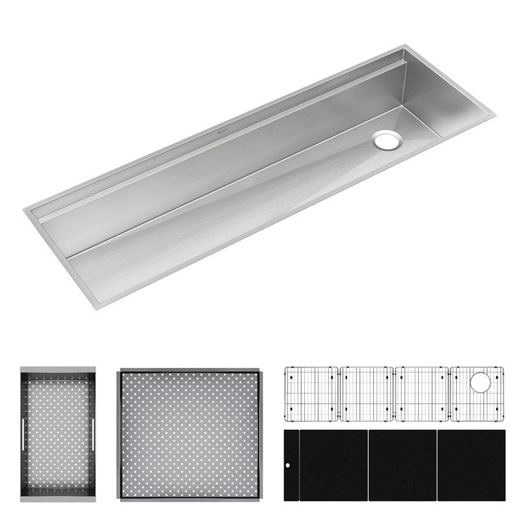 Sink Kit Circuit Chef 60 Inch 1 Bowls Stainless Steel/Black Undermount - Image 1