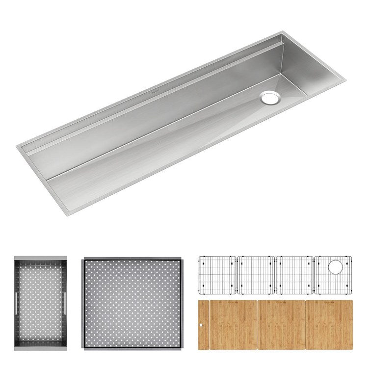 Sink Kit Circuit Chef 60 Inch 1 Bowls Stainless Steel/Brown Undermount - Image 1