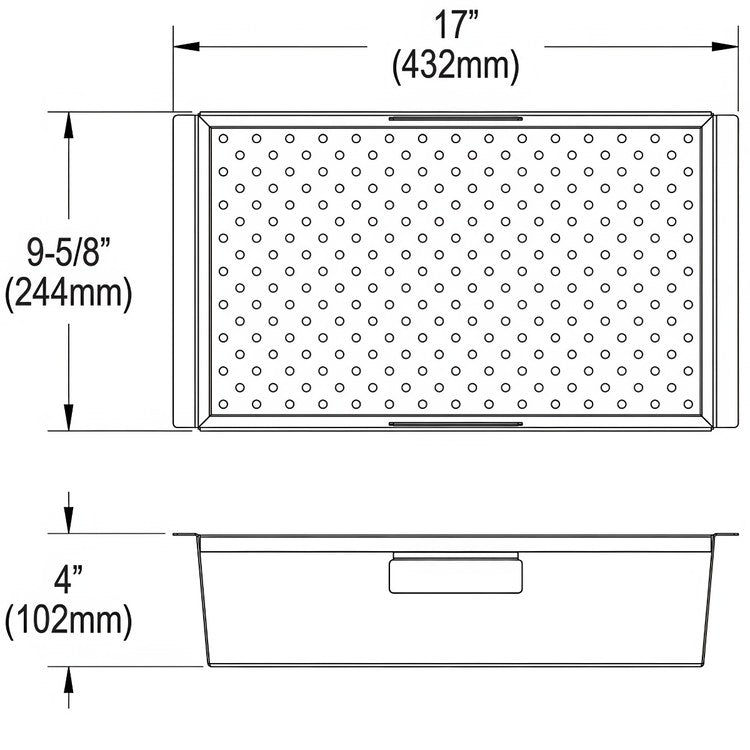 Colander Circuit Chef Lustrous Satin Stainless Steel for Sink - Image 3