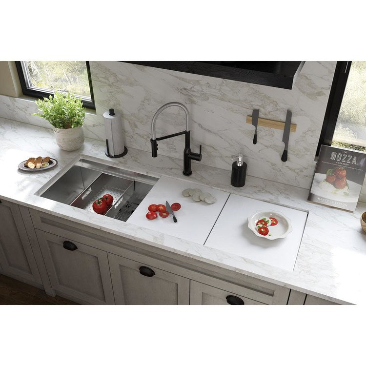Sink Kit Circuit Chef 60 Inch 1 Bowls Stainless Steel/White Undermount - Image 2