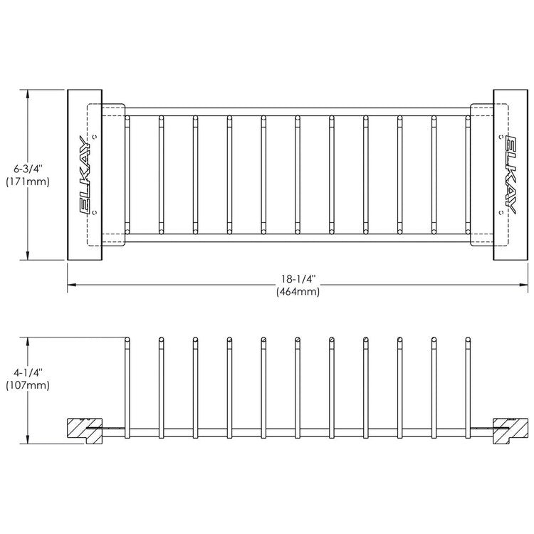 Drying Rack with Wood Handles Silver Stainless Steel/Wood - Image 3
