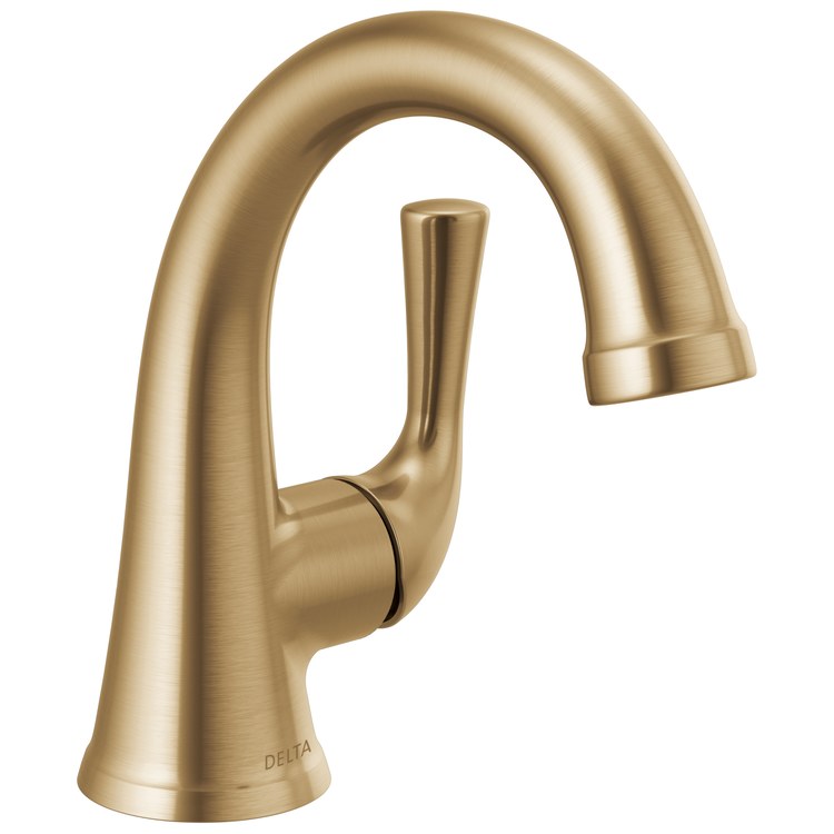 Lavatory Faucet Kayra with Deck Plate 1 Lever ADA WaterSense Brilliance Champagne Bronze 1.2 Gallons per Minute Metal Pop-Up 1/3 Hole - Image 1