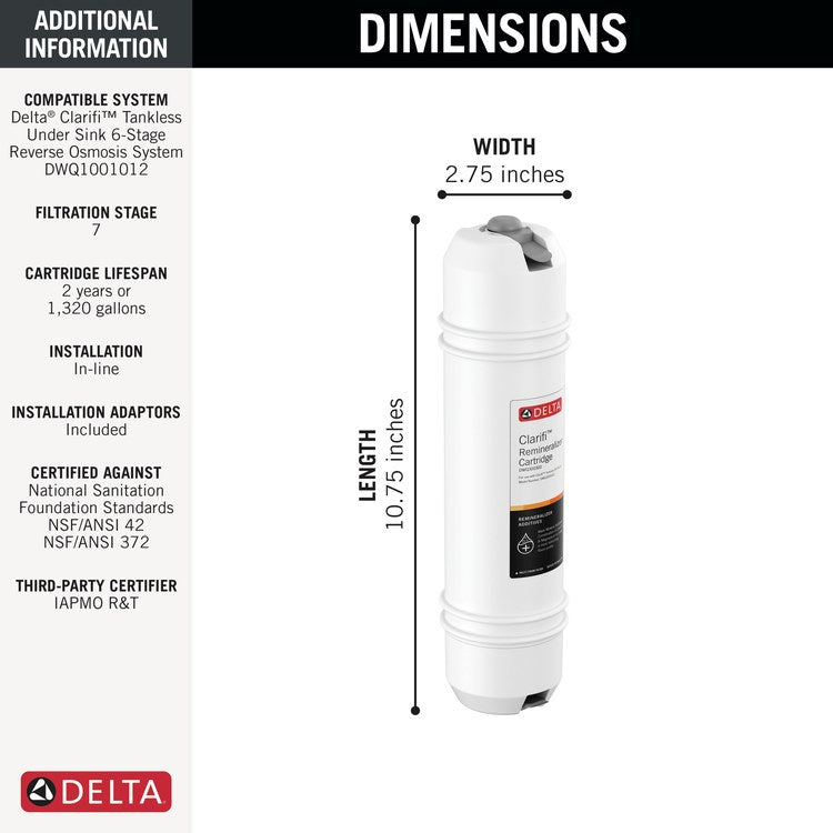 Cartridge Clarifi Reverse Osmosis Remineralization for Tankless Under Sink 6 Stage Reverse Osmosis SYSTEM - Image 3