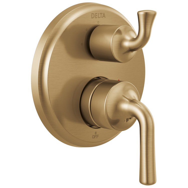Valve Trim Kayra Monitor 14 with 3 Setting Diverter 3 Lever Brilliance Champagne Bronze ADA