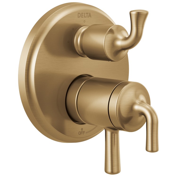 Valve Trim Kayra Monitor 17 with 3 Setting Diverter 3 Lever Brilliance Champagne Bronze ADA