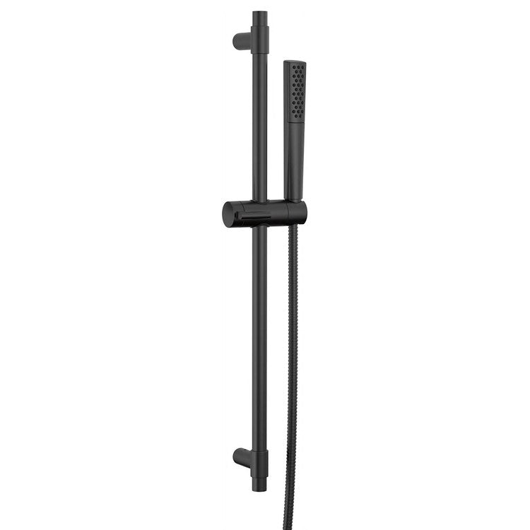 Handshower Premium Universal Showering Components with Slide Bar Matte Black WaterSense 1.75 Gallons per Minute 1-3/16 Inch - Image 1