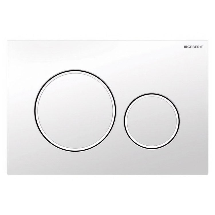 Actuator Plate Sigma20 Dual Flush Gloss White/Matte White Plastic for Sigma Concealed Tanks 2×6 and 2×4 Installations