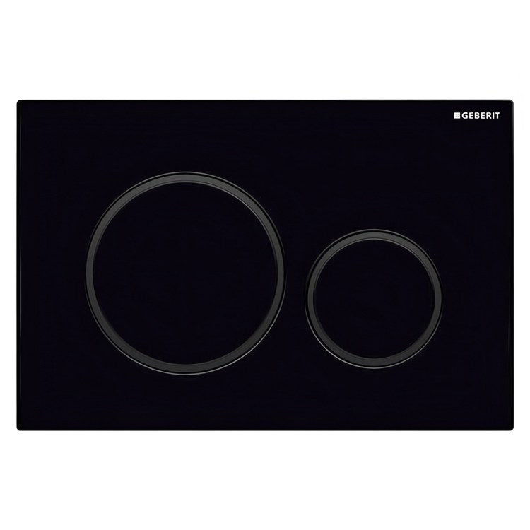 Actuator Plate Sigma20 Dual Flush Gloss Black/Matte Black Plastic for Sigma Concealed Tanks 2×6 and 2×4 Installations