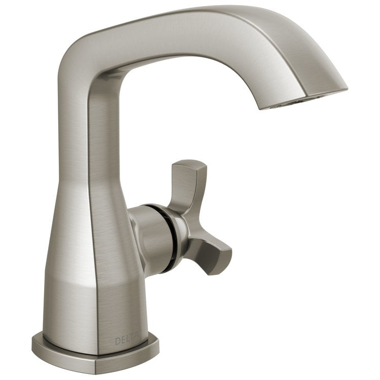 Lavatory Faucet Stryke 1 Helo ADA No-Lead/WaterSense Lumicoat Stainless 1.2 Gallons per Minute Deck Low Arc Metal Pop-Up 1/3 Hole Diamond Seal Technology - Image 1