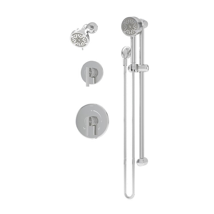 Shower Trim Dia with Handshower 2 Lever Polished Chrome WaterSense ADA 1.5 Gallons per Minute 7 Function - Image 1