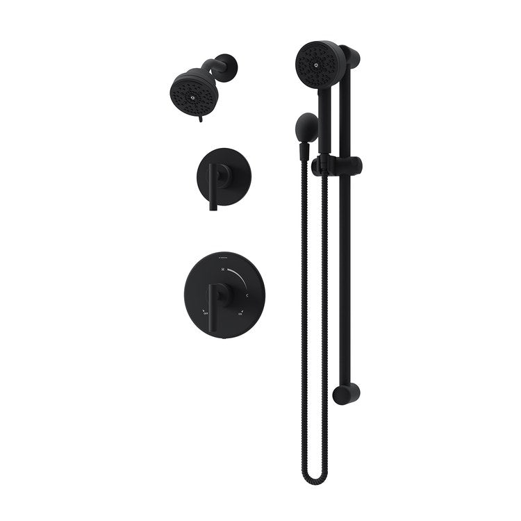 Shower Trim Dia with Handshower 2 Lever Matte Black WaterSense ADA 1.5 Gallons per Minute 7 Function - Image 1