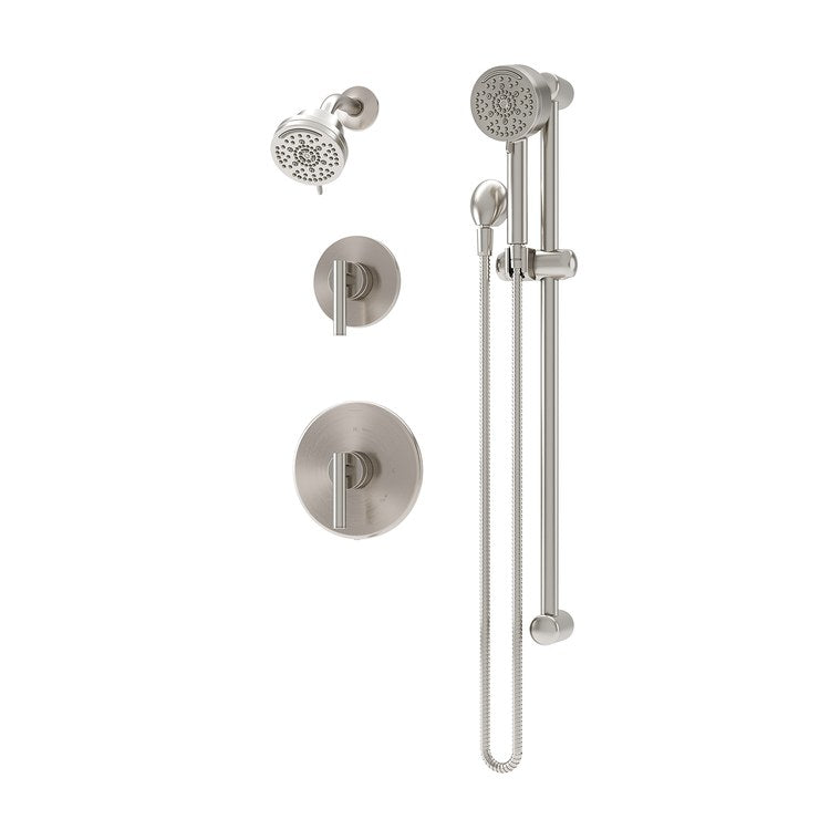 Shower Trim Dia with Handshower 2 Lever Satin Nickel WaterSense ADA 1.5 Gallons per Minute 7 Function - Image 1