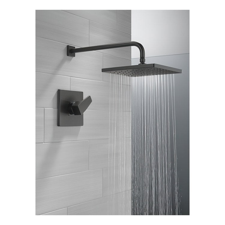 Shower Trim Modern 14 Series Monitor 1 Lever Matte Black WaterSense ADA 1.75 Gallons per Minute Square Raincan for MultiChoice Universal Rough - Image 2