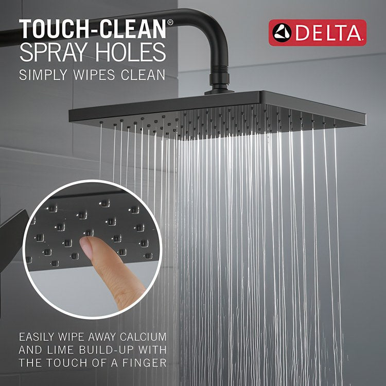 Shower Trim Modern 14 Series Monitor 1 Lever Matte Black WaterSense ADA 1.75 Gallons per Minute Square Raincan for MultiChoice Universal Rough - Image 3