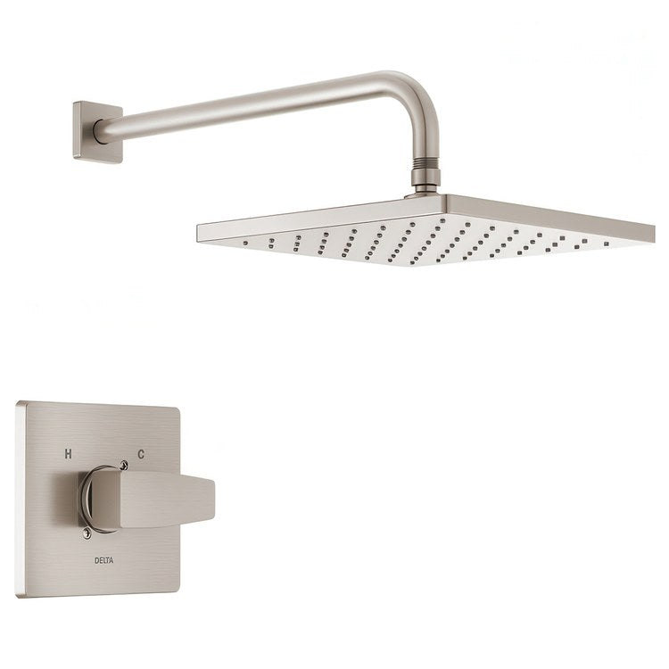 Shower Trim Modern 14 Series Monitor 1 Lever Spotshield Brushed Nickel WaterSense ADA 1.75 Gallons per Minute Square Raincan for MultiChoice Universal Rough - Image 1