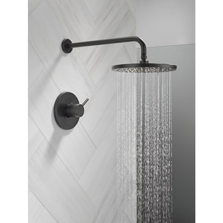 Shower Trim Modern 14 Series Monitor 1 Lever Matte Black WaterSense ADA 1.75 Gallons per Minute Round Raincan for MultiChoice Universal Rough - Image 3