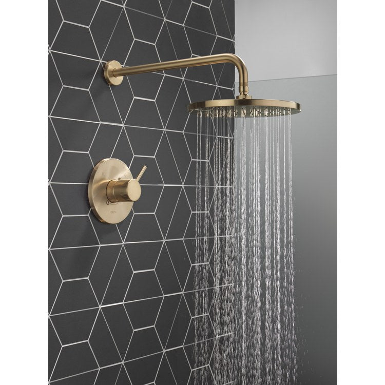 Shower Trim Modern 14 Series Monitor 1 Lever Brilliance Champagne Bronze WaterSense ADA 1.75 Gallons per Minute Round Raincan for MultiChoice Universal Rough - Image 3