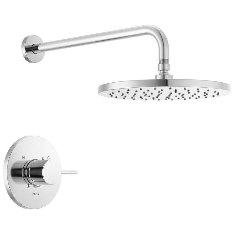 Shower Trim Modern 14 Series Monitor 1 Lever Polished Chrome WaterSense ADA 1.75 Gallons per Minute Round Raincan for MultiChoice Universal Rough - Image 1