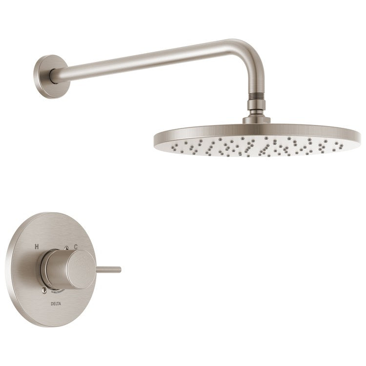 Shower Trim Modern 14 Series Monitor 1 Lever Spotshield Brushed Nickel WaterSense ADA 1.75 Gallons per Minute Round Raincan for MultiChoice Universal Rough - Image 1