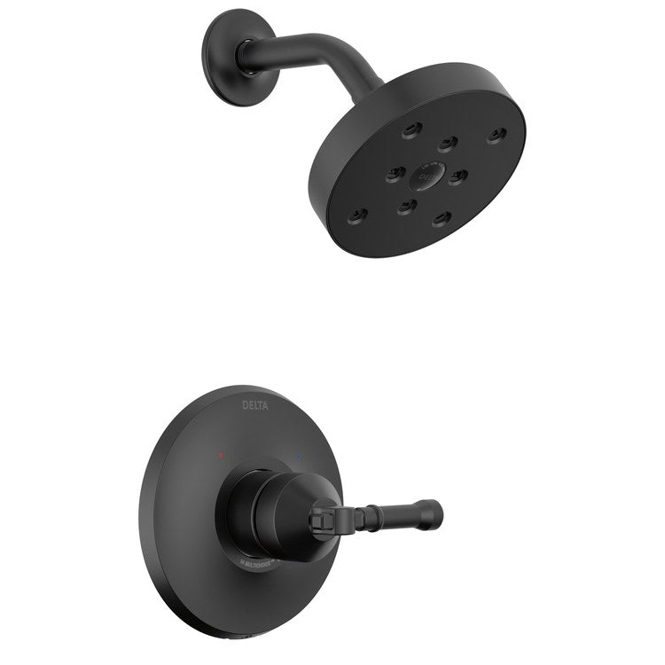 Shower Trim Broderick 14 Series Monitor 1 Lever Matte Black WaterSense ADA 1.75 Gallons per Minute Round for MultiChoice Universal Rough - Image 1