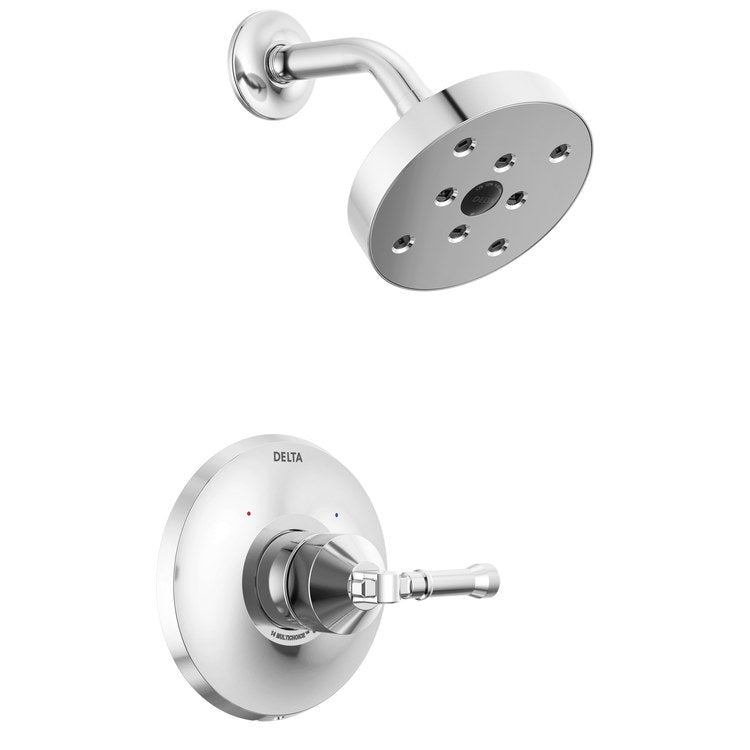 Shower Trim Broderick 14 Series Monitor 1 Lever Lumicoat Chrome WaterSense ADA 1.75 Gallons per Minute Round for MultiChoice Universal Rough - Image 1