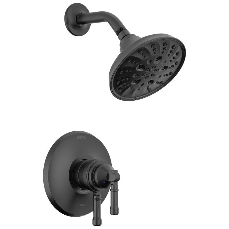 Shower Trim Broderick 17 Series Monitor 2 Lever Matte Black WaterSense ADA 1.75 Gallons per Minute Round for MultiChoice Universal Rough - Image 1