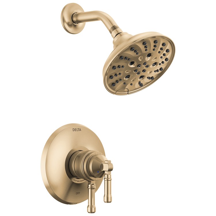 Shower Trim Broderick 17 Series Monitor 2 Lever Lumicoat Champagne Bronze WaterSense ADA 1.75 Gallons per Minute Round for MultiChoice Universal Rough - Image 1