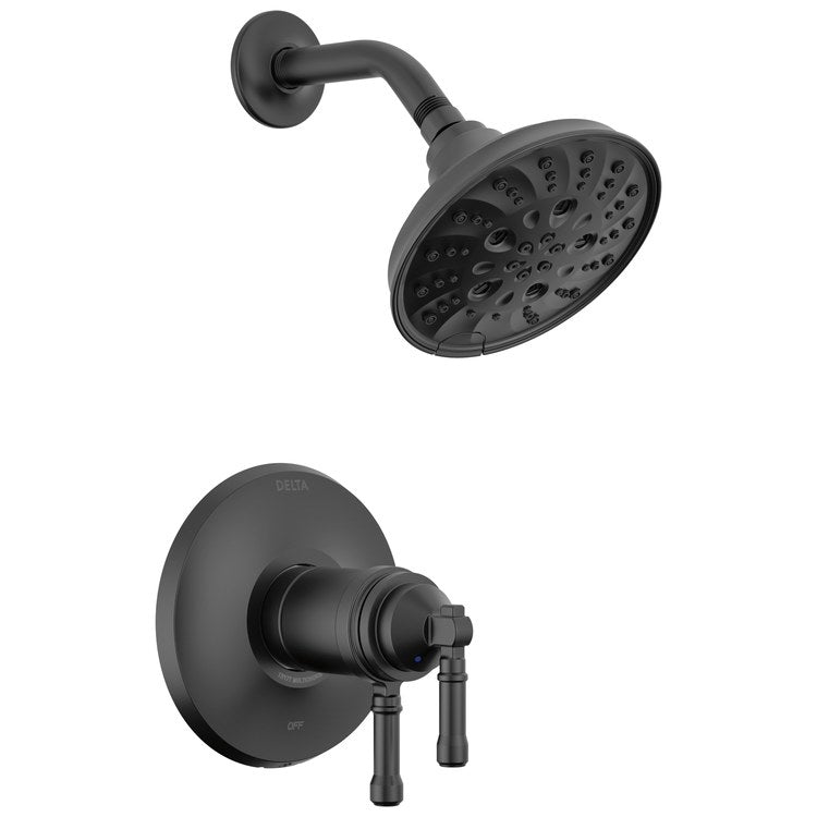 Shower Trim Broderick 17T Series Monitor 2 Lever Matte Black WaterSense ADA 1.75 Gallons per Minute Round for MultiChoice Universal Rough - Image 1