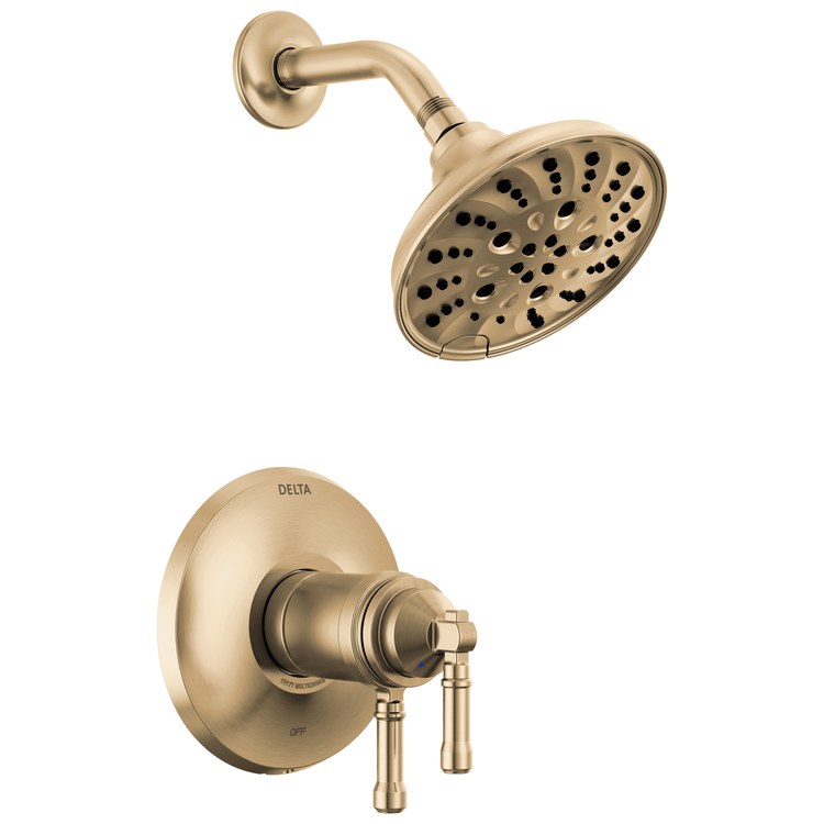 Shower Trim Broderick 17T Series Monitor 2 Lever Lumicoat Champagne Bronze WaterSense ADA 1.75 Gallons per Minute Round for MultiChoice Universal Rough - Image 1