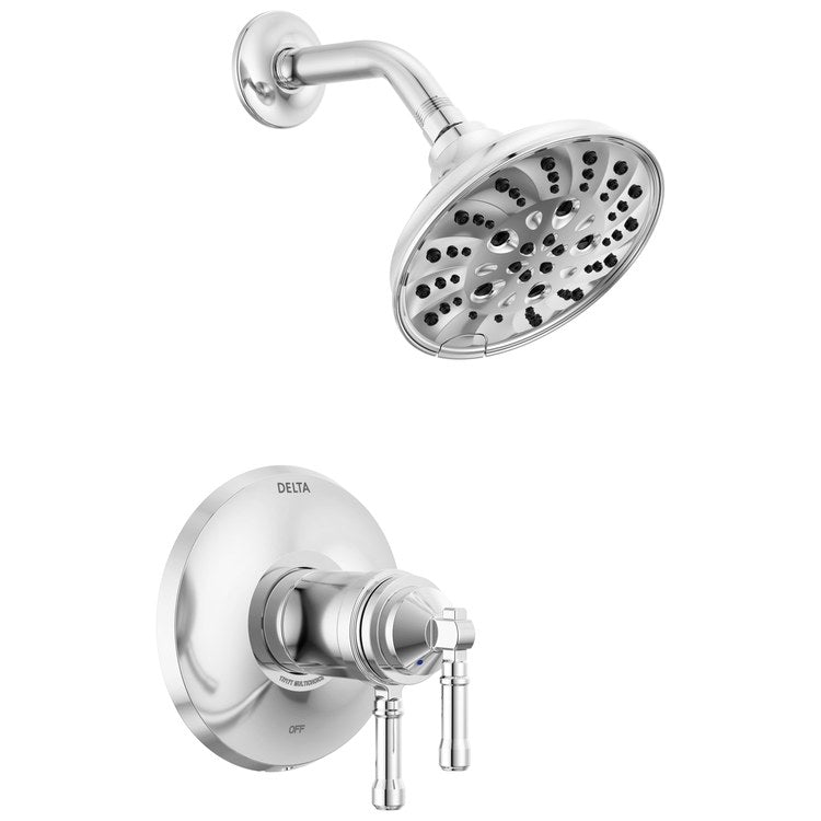 Shower Trim Broderick 17T Series Monitor 2 Lever Lumicoat Polished Chrome WaterSense ADA 1.75 Gallons per Minute Round for MultiChoice Universal Rough - Image 1
