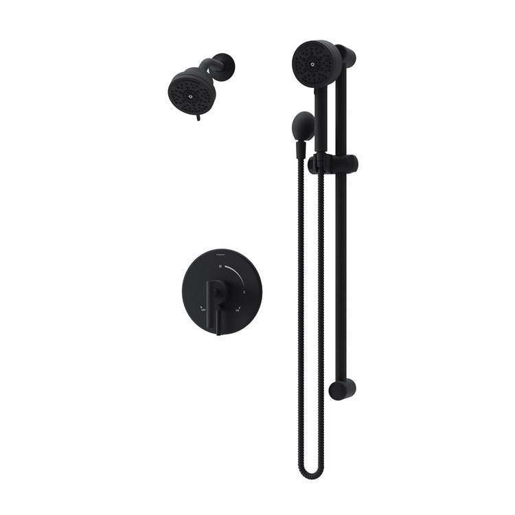 Shower Trim Dia with Handshower 1 Lever Matte Black WaterSense ADA 1.5 Gallons per Minute 7 Function - Image 1