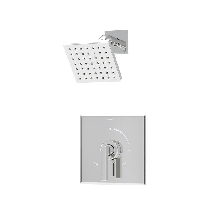 Shower Trim Duro Diverter Handle 2 Lever Polished Chrome WaterSense ADA 1.5 Gallons per Minute 1 Function Square - Image 1