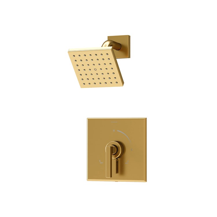Shower Trim Duro Diverter Handle 2 Lever Brushed Bronze WaterSense ADA 1.5 Gallons per Minute 1 Function Square - Image 1