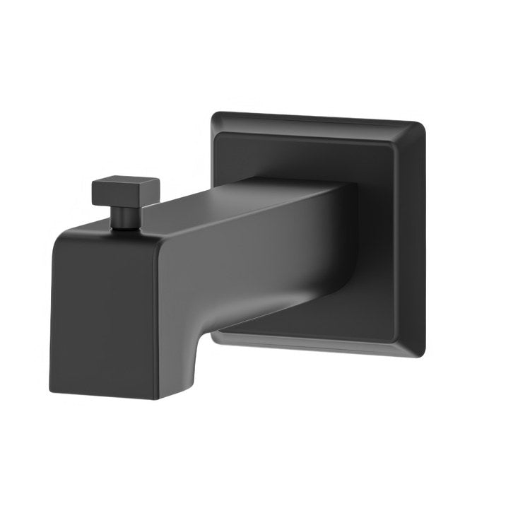 Tub Spout Verity Slip On with Diverter Matte Black 5-15/16 Inch - Image 1