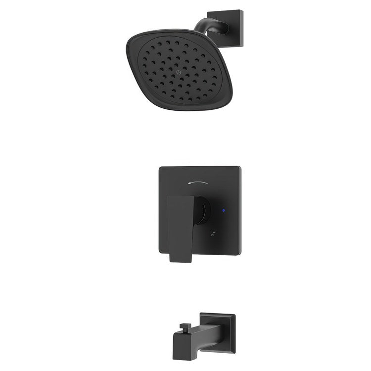 Tub and Shower Trim Verity 1 Lever Matte Black ADA 1.5 Gallons per Minute for 262 Series Temptrol Valve Not Included - Image 1