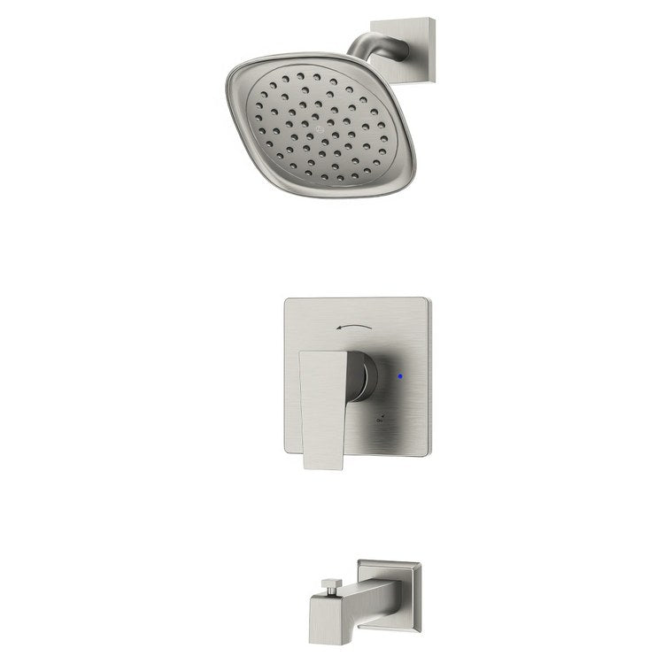 Tub and Shower Trim Verity 1 Lever Satin Nickel ADA 1.5 Gallons per Minute for 262 Series Temptrol Valve Not Included - Image 1