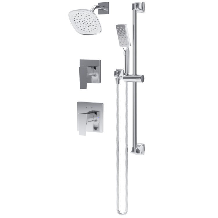 Shower Trim Verity with Handshower 2 Lever Chrome ADA 1.5 Gallons per Minute HydroMersion 1 Function for 261 Series Temptrol Valve and 2DIVBODYSRT 2 Function Diverter Not Included - Image 1
