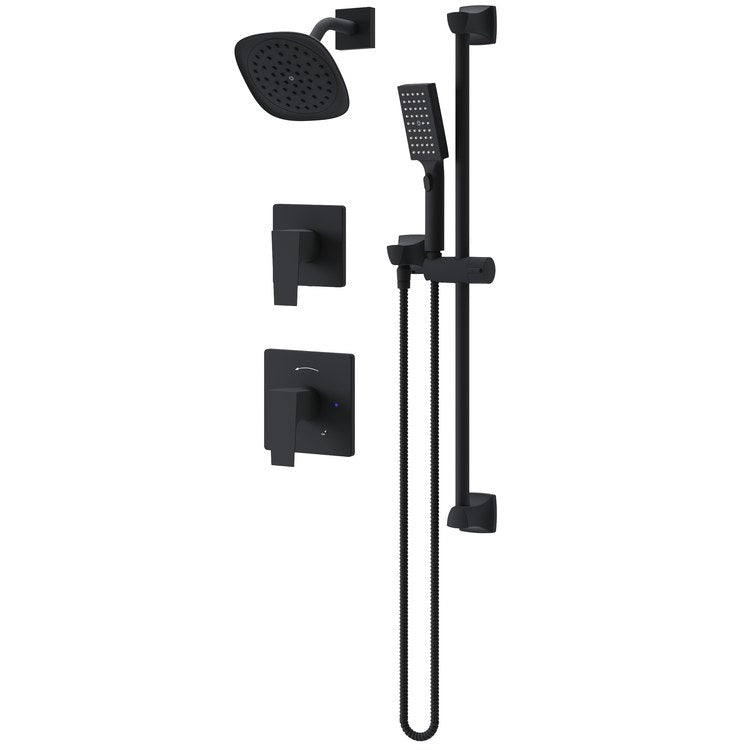 Shower Trim Verity with Handshower 2 Lever Matte Black ADA 1.5 Gallons per Minute HydroMersion 1 Function for 261 Series Temprol Valve and 2DIVBODYSRT Diverter Valve Not Included - Image 1
