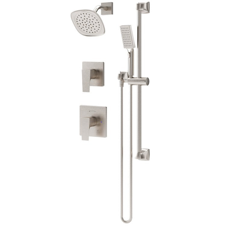Shower Trim Verity with Handshower 2 Lever Satin Nickel ADA 1.5 Gallons per Minute HydroMersion 1 Function for 261 Series Temprol Valve and 2DIVBODYSRT Diverter Valve Not Included - Image 1
