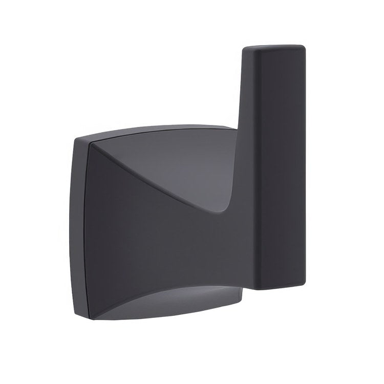 Robe Hook Oak Matte Black 2-5/16 Inch Metal - Image 1