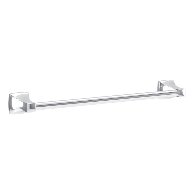 Towel Bar Oak 18 Inch Polished Chrome Metal - Image 1
