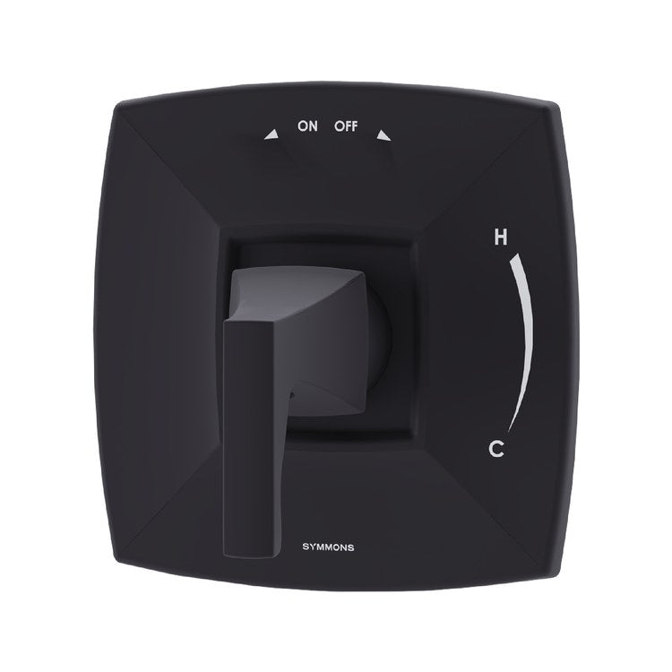 Shower Valve Trim Oak 1 Lever Matte Black ADA for 261/262 Series Temptrol Valve Not Included - Image 1