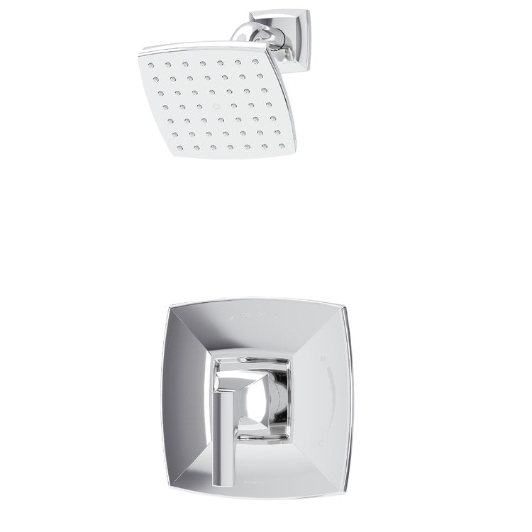 Shower Trim Oak 1 Lever Chrome ADA 1.5 Gallons per Minute HydroMersion 1 Function for 261 Series Temprol Valve Not Included - Image 1