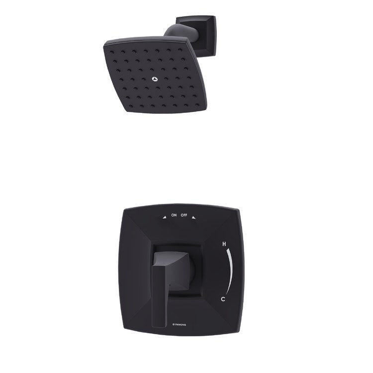 Shower Trim Oak 1 Lever Matte Black ADA 2.0 Gallons per Minute HydroMersion 1 Function for 261 Series Temprol Valve Not Included - Image 1