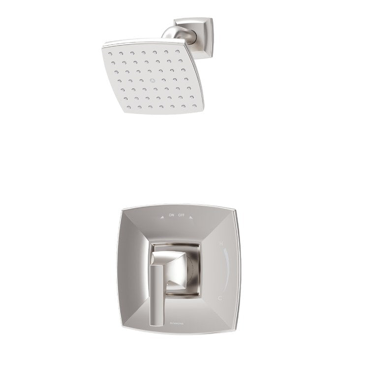 Shower Trim Oak 1 Lever Satin Nickel ADA 1.5 Gallons per Minute HydroMersion 1 Function for 261 Series Temprol Valve Not Included - Image 1